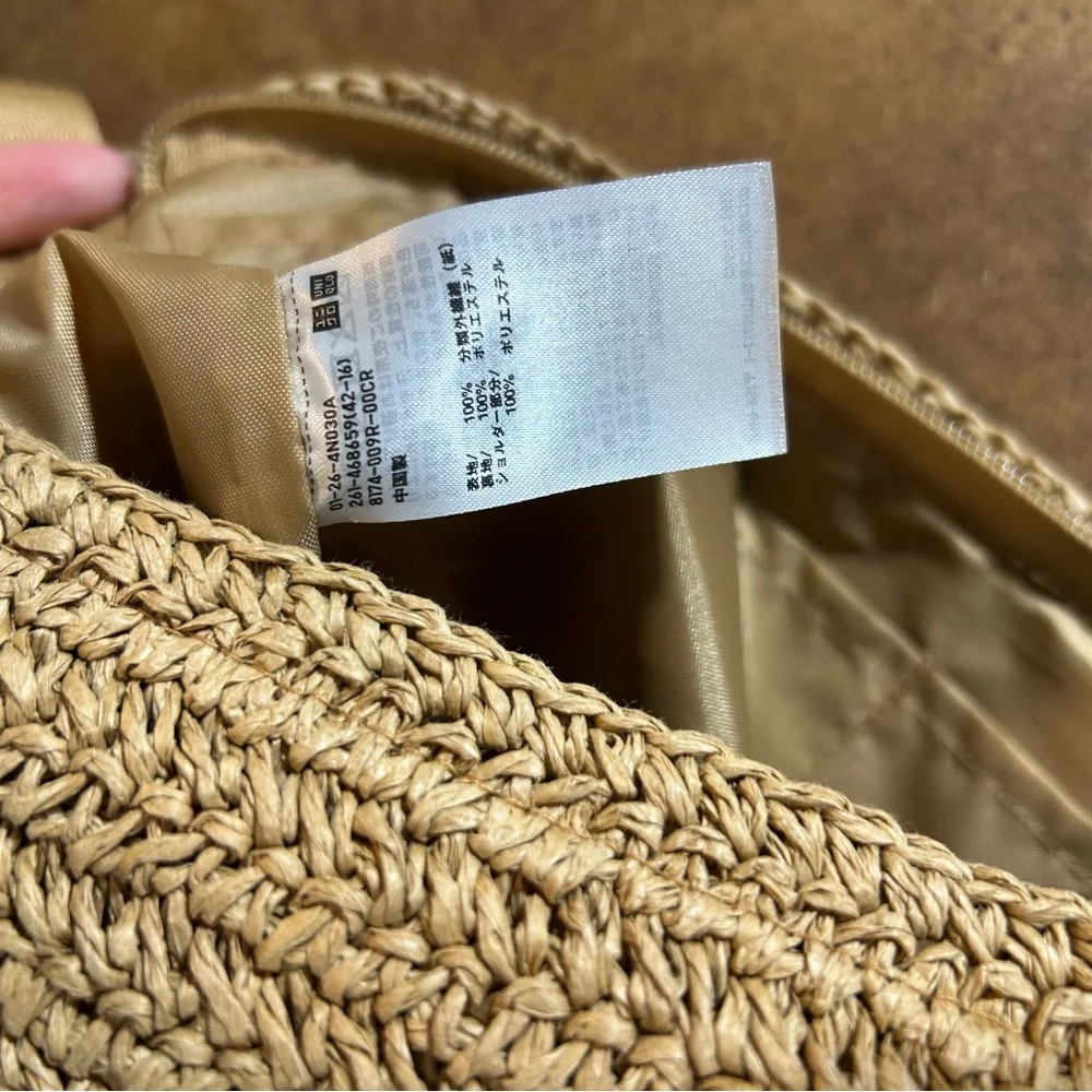 UNIQLO Straw Half-Moon Crossbody Bag From Japan - Picture 5 of 5